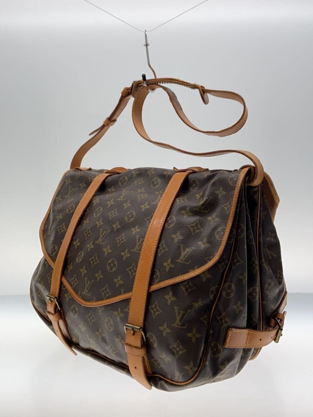 Louis Vuitton Brown Canvas Saumur Brown